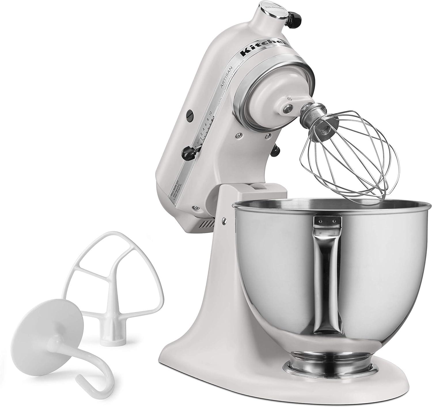 imageKitchenAid Artisan Series 5 Quart Tilt Head Stand Mixer with Pouring Shield KSM150PS WhiteMilkshake