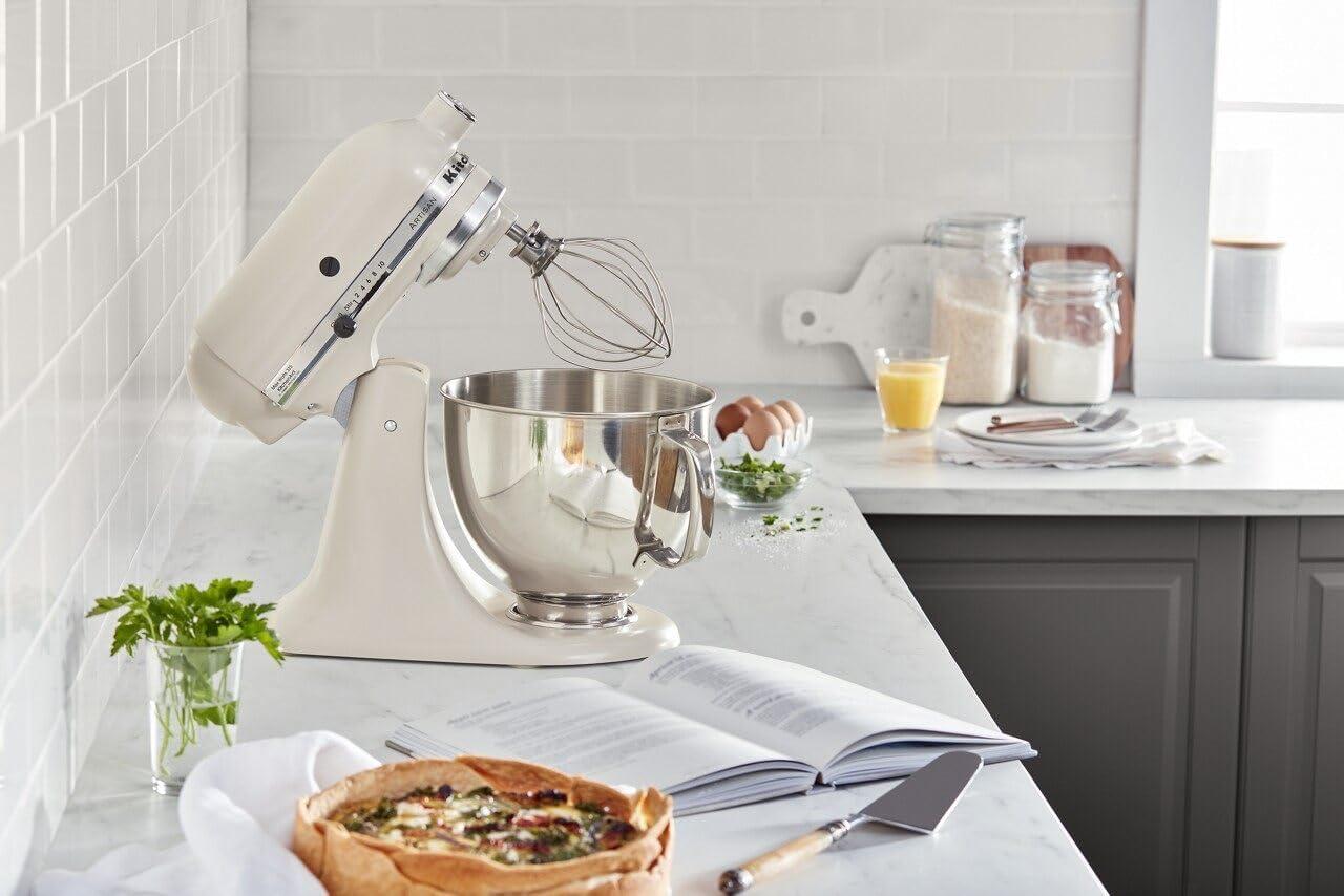 imageKitchenAid Artisan Series 5 Quart Tilt Head Stand Mixer with Pouring Shield KSM150PS WhiteMilkshake