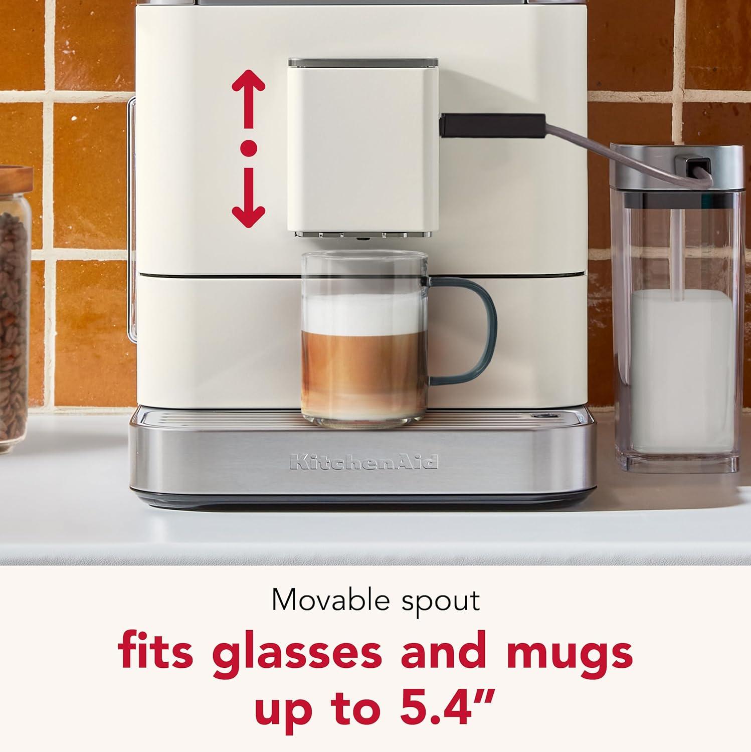 imageKitchenAid Fully Automatic Espresso Machine KF8 KES8558PL Porcelain WhitePorcelain