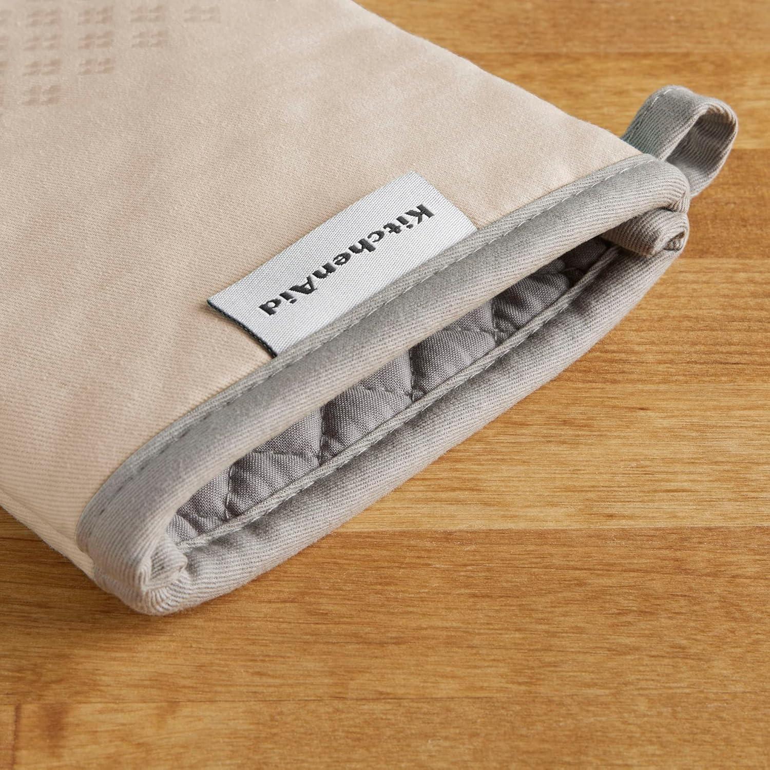 imageKitchenAid Asteroid Oven Mitt Set 7x125 Aqua Sky 2 PieceMilkshake Tan