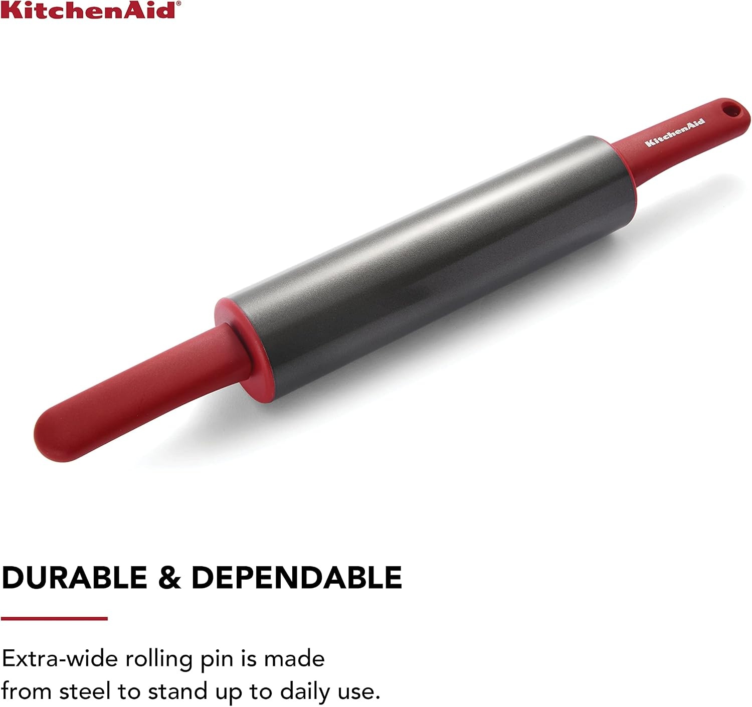 image:imageKitchenAid Gourmet Rolling Pin 25 x 25 x 22 Inch RedRed